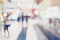 People shopping in department store. Defocused blur background