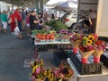 People shopping at farmer market on weekend Kansas