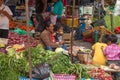 People shopping at Fresh Food market in Ecuador