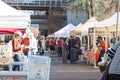 People shopping at Portland farmers market