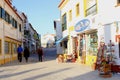 People shopping street architecture, Vila Nova de Milfontes, Portugal