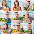 People shopping at the supermarket Royalty Free Stock Photo