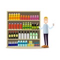 People shopping vector illustration in flat style