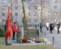 People showing respect to the murdered prime minister Olof Palme Royalty Free Stock Photo