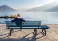 People side lake in Locarno, Switzerland