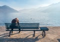 People side lake in Locarno, Switzerland