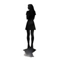 people silhouette isolated human person male female business black generative Ai Royalty Free Stock Photo