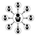 people silhouette teamwork icon