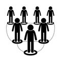 people silhouette teamwork icon