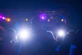 people silhouettes in nightclub with lights