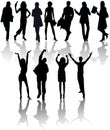 People silhouettes vector