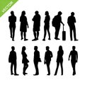 People silhouettes vector Royalty Free Stock Photo