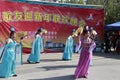 People sing and dance to celebrate the chinese new year