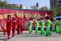 People sing and dance to celebrate the chinese new year