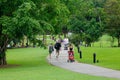People at Singapore Botanic Gardens in Singapore Royalty Free Stock Photo