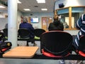 Sitting in the waiting area of an A&E department at a UK hospital