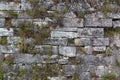 Old brick wall ancient of temple