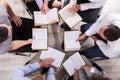 People Sitting In A Circle Reading Bible Royalty Free Stock Photo