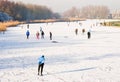 People skating on the ice