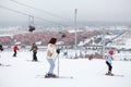 People skiing on the slopes