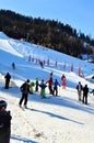 People skiing in Switzerland