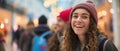 People Smiling While Shopping In A Lively And Cheerful Atmosphere