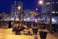 People smoking nargilas in Beirut