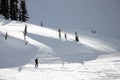 People snowshoeing