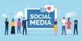 People and social media community online Royalty Free Stock Photo