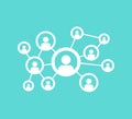 People social network communication, intranet global relationship connection icons. Royalty Free Stock Photo