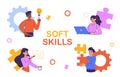 People with soft skills vector concept