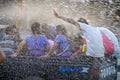 People in a Songkran water fight festival in Chiangmai, Thailand Royalty Free Stock Photo