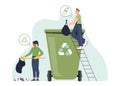 People sort waste Royalty Free Stock Photo