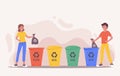 People sorting the garbage Royalty Free Stock Photo