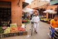 People at the Souk. Marrakesh. Morocco Royalty Free Stock Photo