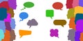 People speech, discussion, meeting, dialogue concept - vector