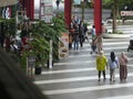 People Spend Holiday in a Shopping Mall