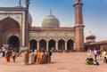 People on the square of the Jama Masjid mosque in New Delhi