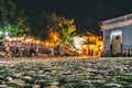 People square Trinidad by night