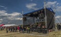 People on stage on music festival Royalty Free Stock Photo