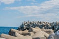 People standing on breakwater