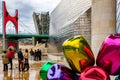 People Standing Outdoor Guggenheim Museum, Bilbao, Spain