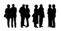 People standing outdoor silhouettes set 28