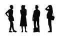 People standing outdoor silhouettes set 33