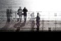 People standing on a pier