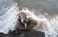 People standing on the rocks in Bali, Indonesia Royalty Free Stock Photo