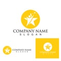 people star logo and symbol template Royalty Free Stock Photo