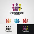 People Stats Logo Designs Template