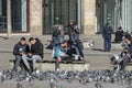 People Stay To Close At The Dam Square During The Coronavirus Outbreak At Amsterdam The Netherlands 2020