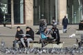 People Stay To Close At The Dam Square During The Coronavirus Outbreak At Amsterdam The Netherlands 2020